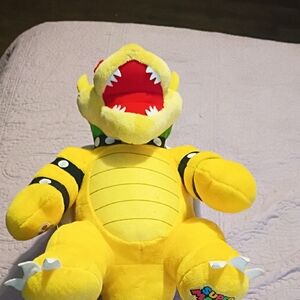 Build-A-Bear Yellow Bowser Plush Toy - Red Mouth, Green Collar